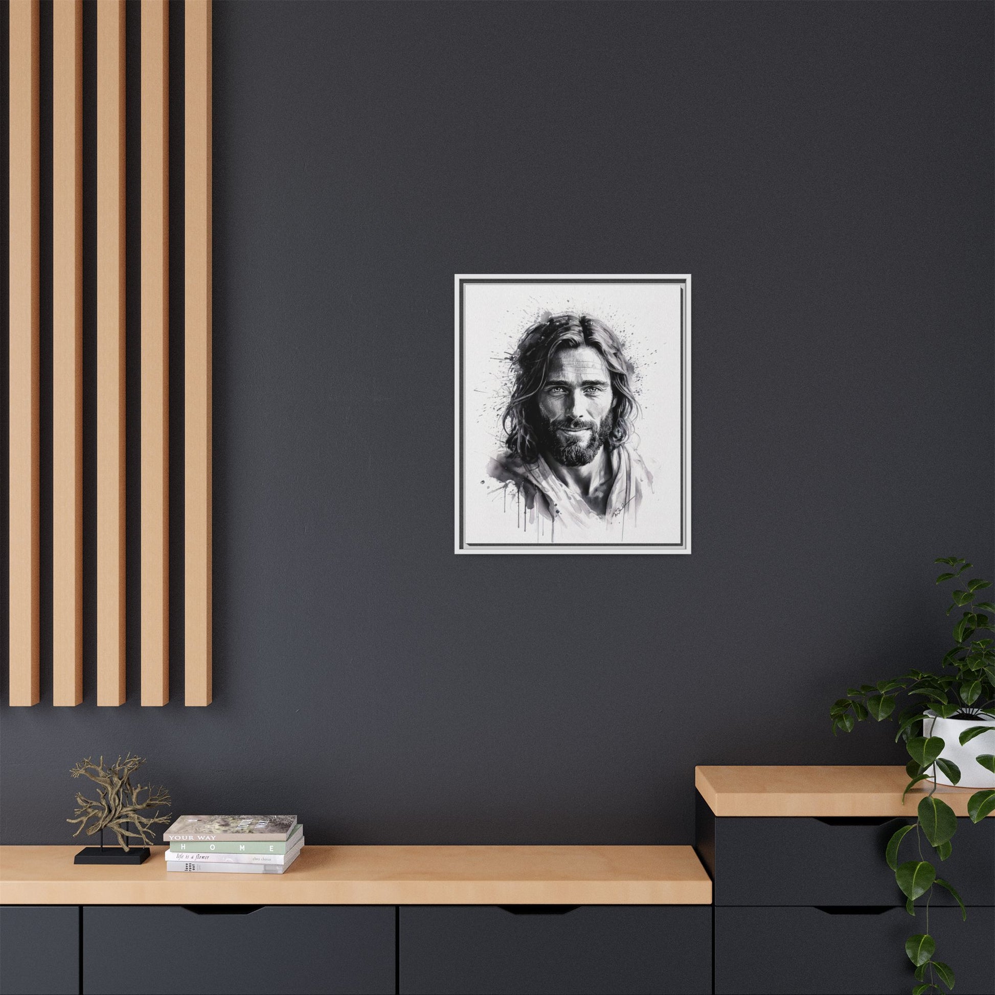 Faces of Christ | Eternal Joy - Framed Matte Canvas Print. 3 of 4