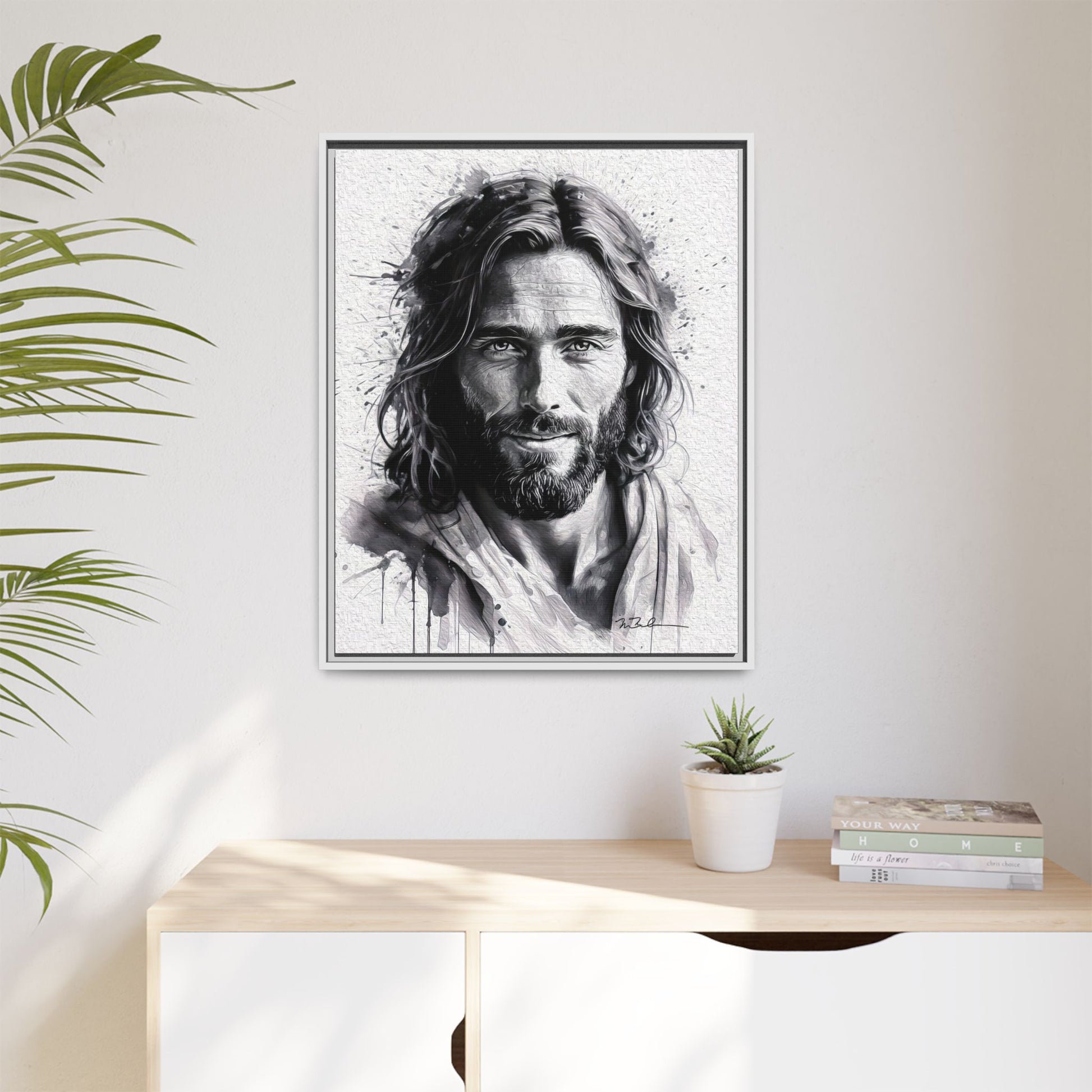 Faces of Christ | Compassion - Matte Canvas, Framed (Multi-color)