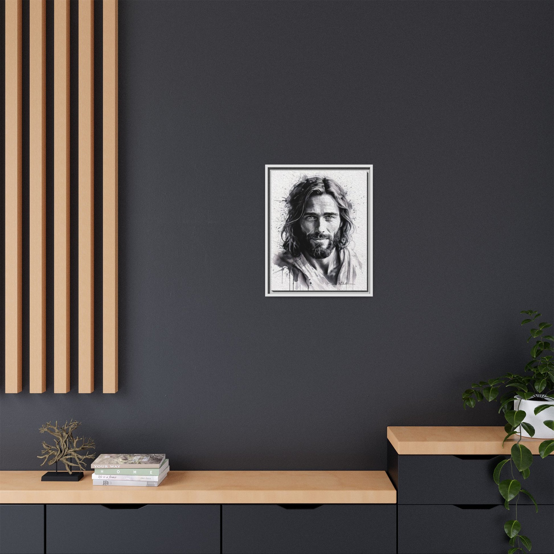 Faces of Christ | Compassion - Matte Canvas, Framed (Multi-color)
