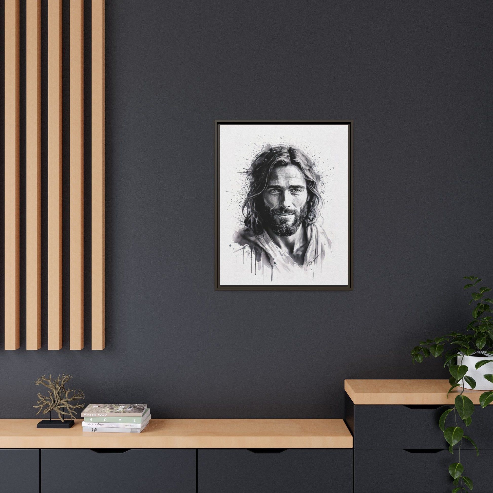 Faces of Christ | Eternal Joy - Framed Matte Canvas Print. 3 of 4