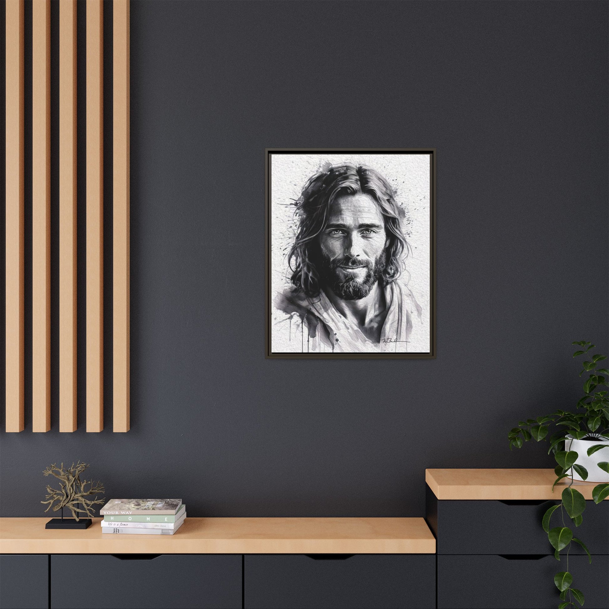 Faces of Christ | Compassion - Matte Canvas, Framed (Multi-color)