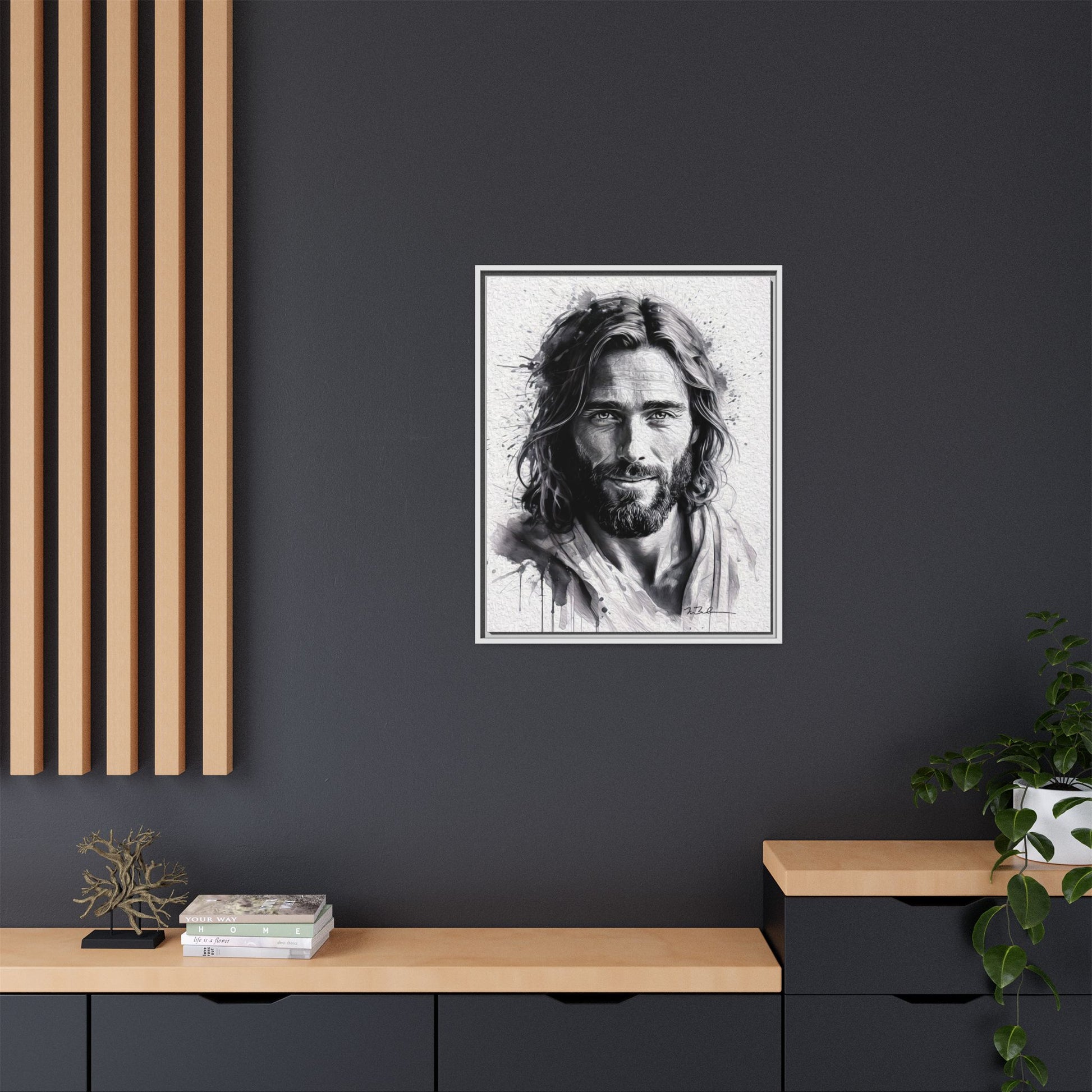 Faces of Christ | Compassion - Matte Canvas, Framed (Multi-color)