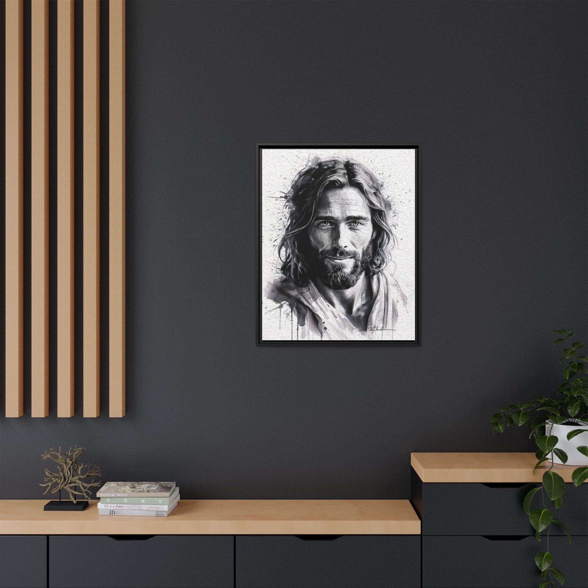Faces of Christ | Compassion - Matte Canvas, Framed (Multi-color)