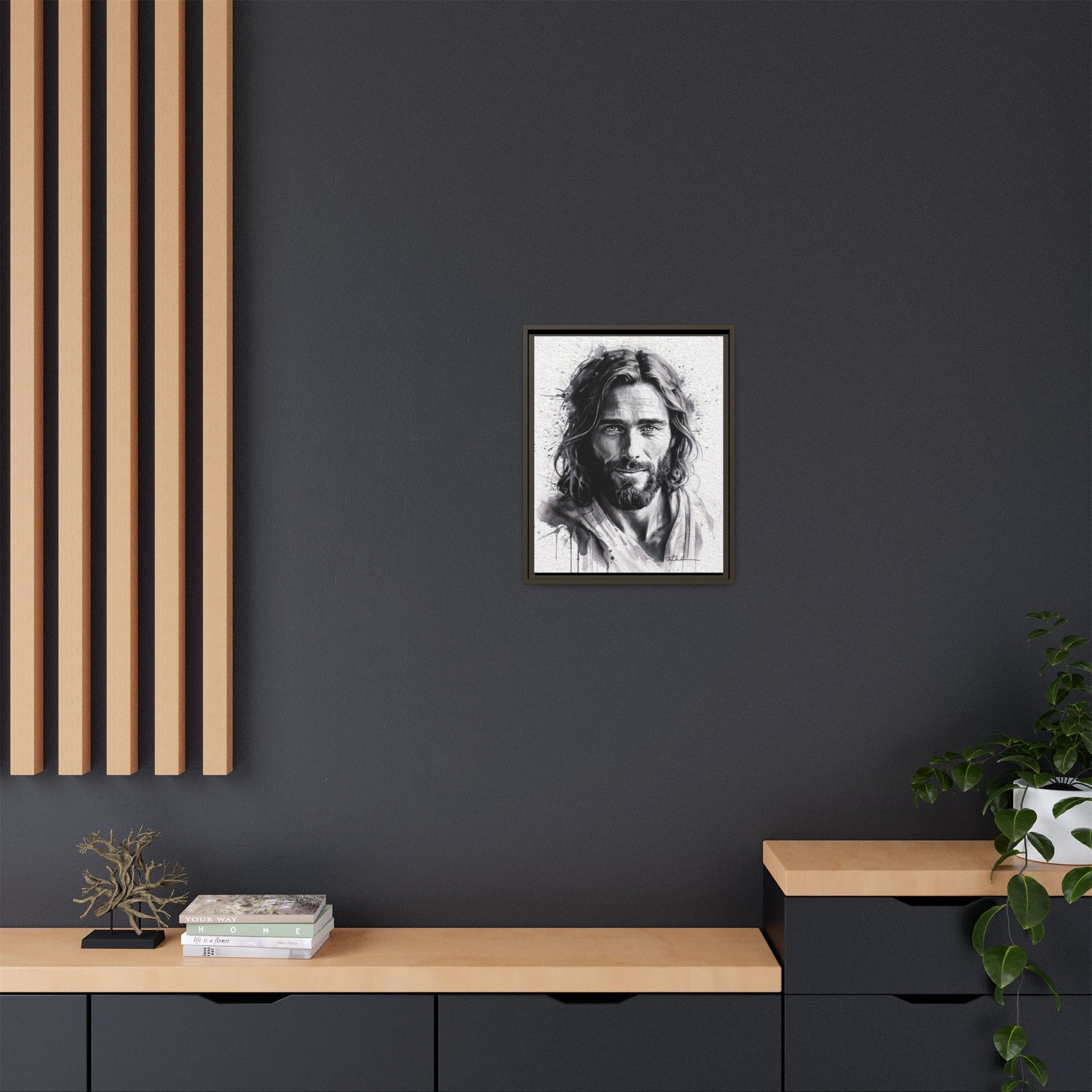 Faces of Christ | Compassion - Matte Canvas, Framed (Multi-color)