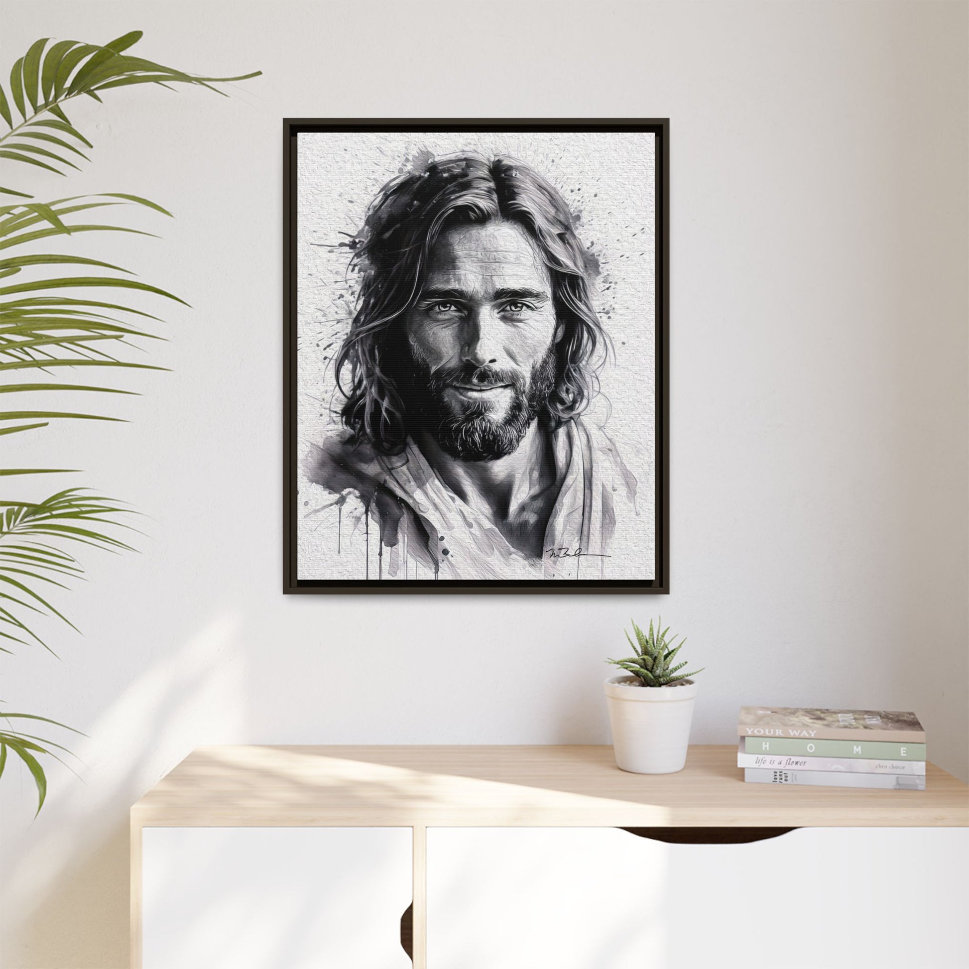 Faces of Christ | Compassion - Matte Canvas, Framed (Multi-color)