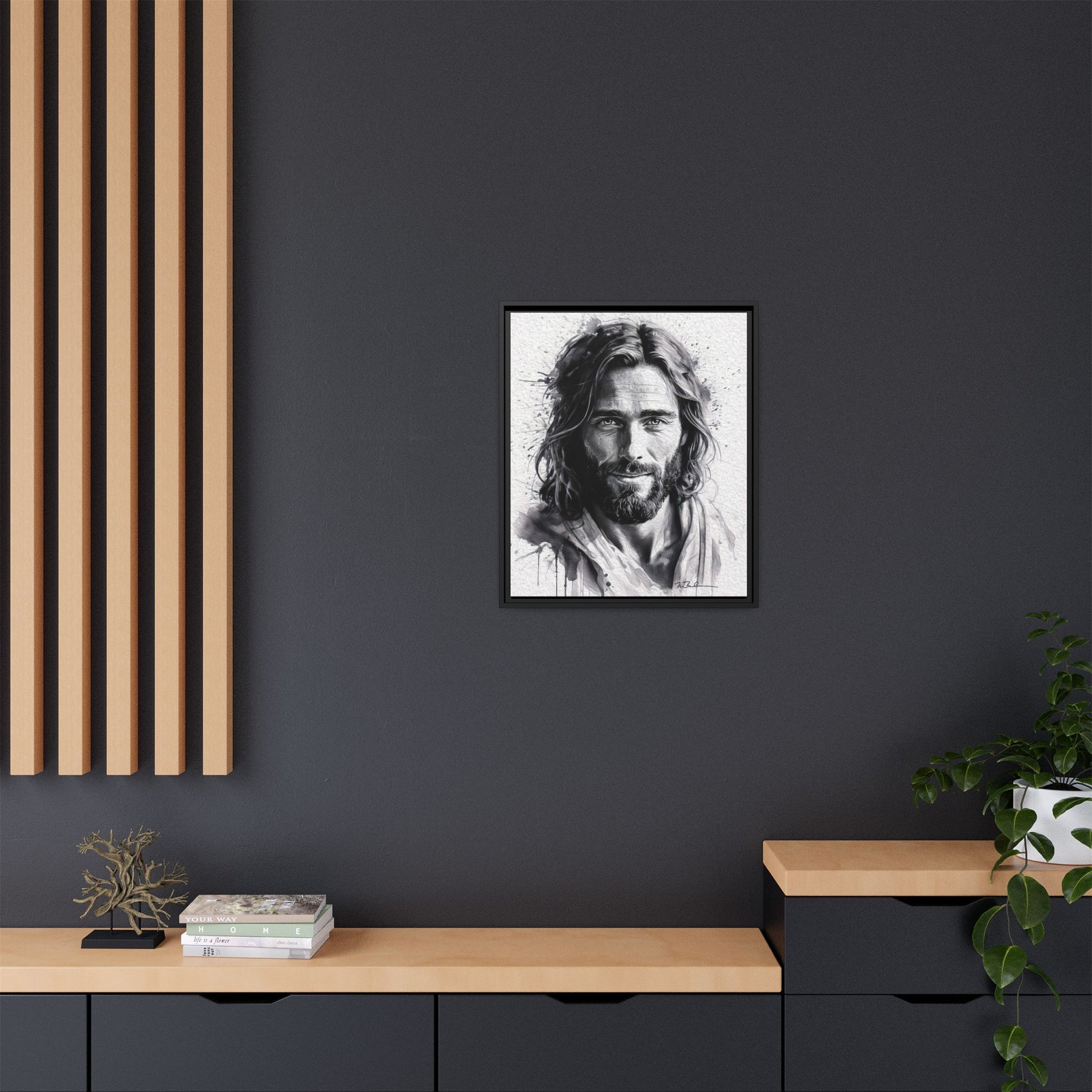 Faces of Christ | Compassion - Matte Canvas, Framed (Multi-color)
