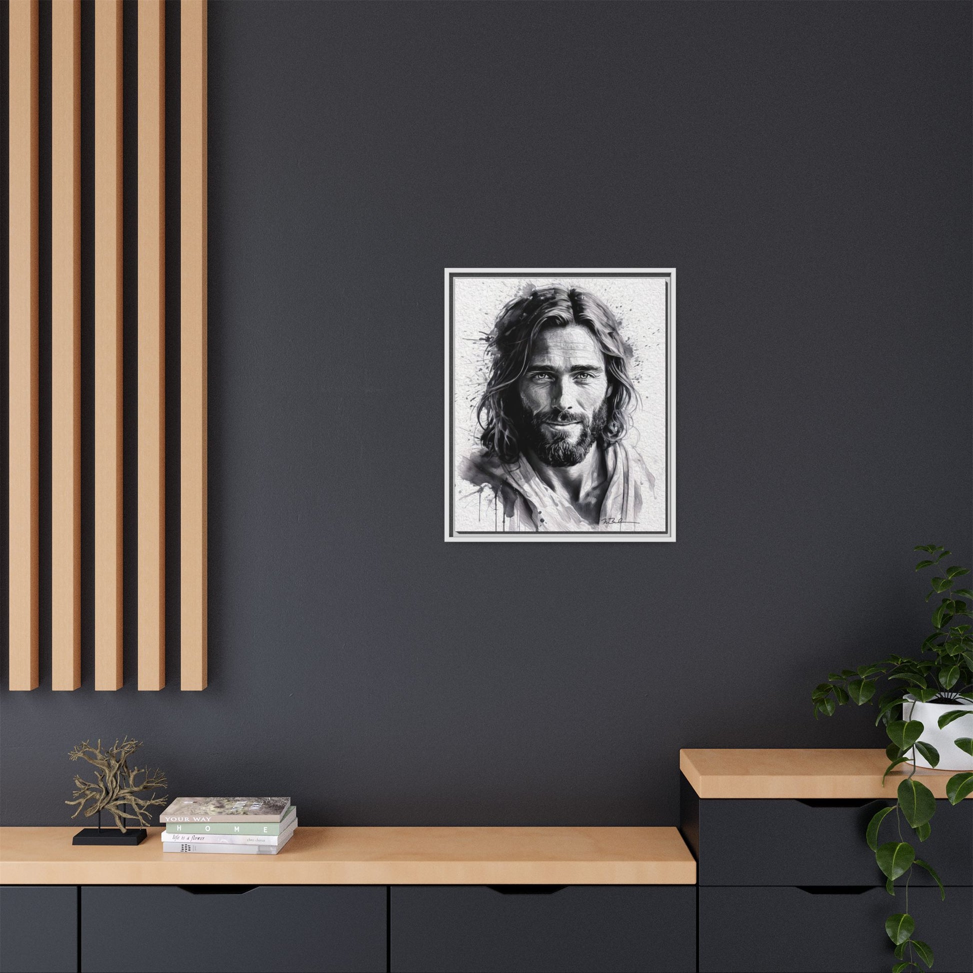 Faces of Christ | Compassion - Matte Canvas, Framed (Multi-color)