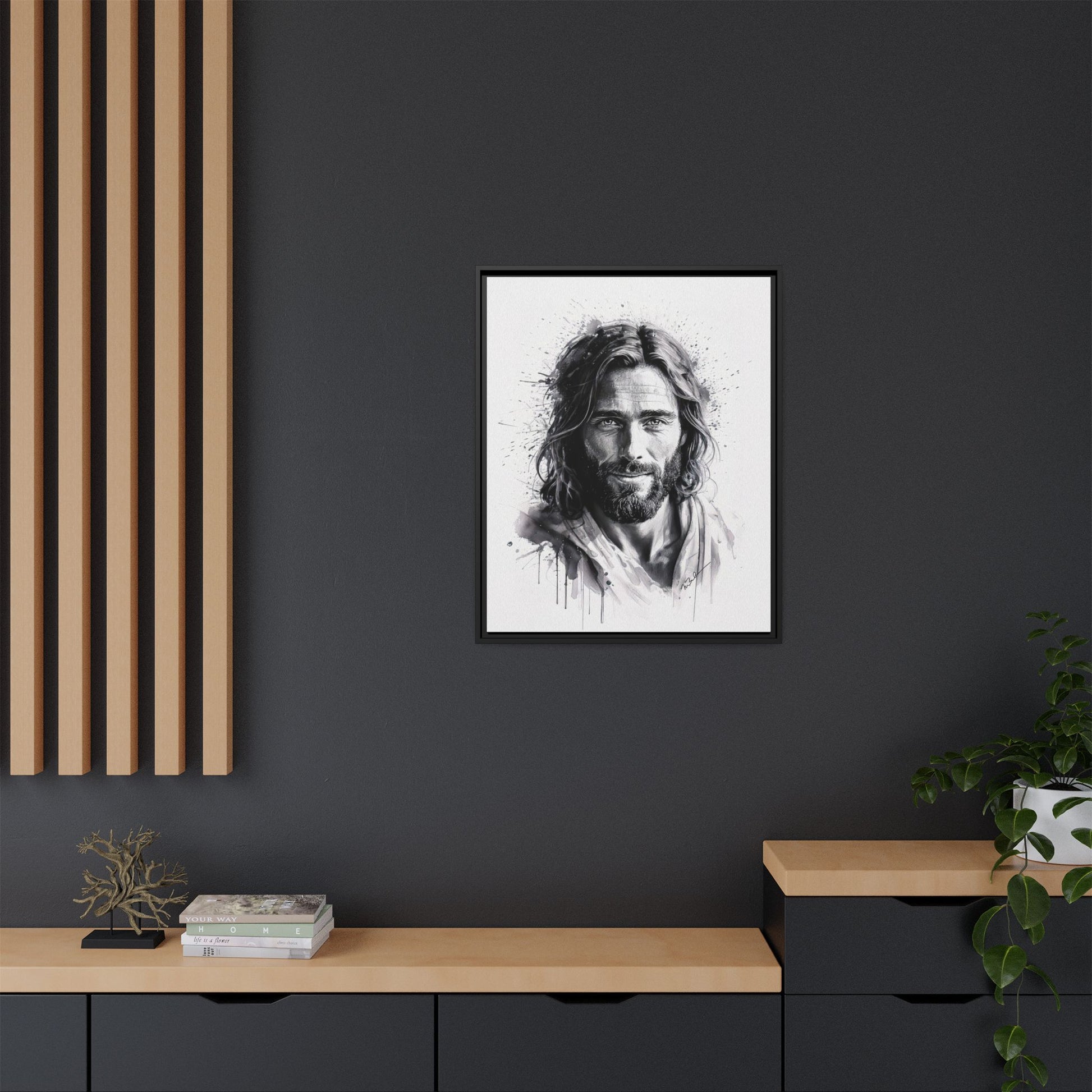 Faces of Christ | Eternal Joy - Framed Matte Canvas Print. 3 of 4