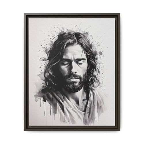 Faces of Christ | Prayer - Framed Matte Canvas Art Print. 2 of 4
