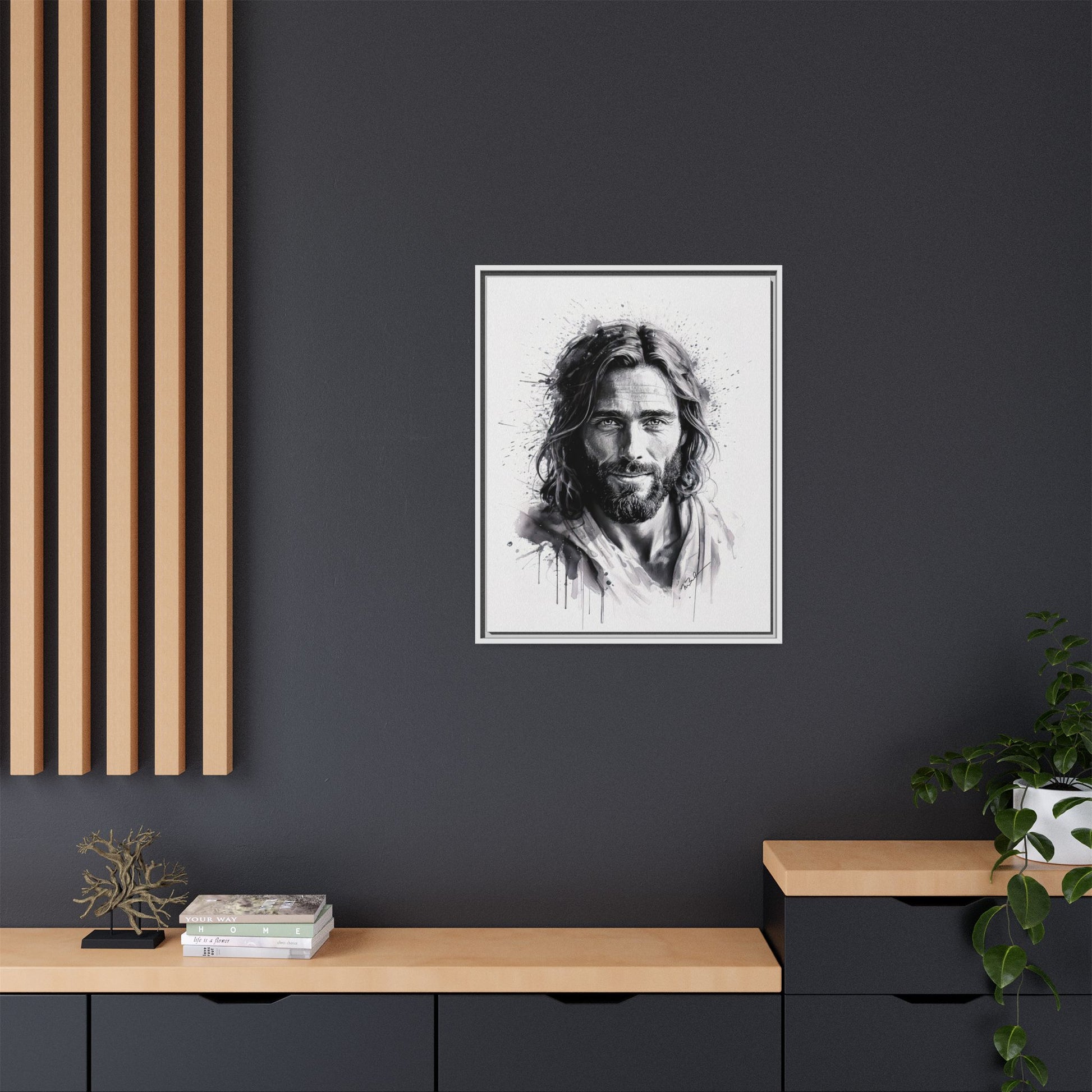 Faces of Christ | Eternal Joy - Framed Matte Canvas Print. 3 of 4