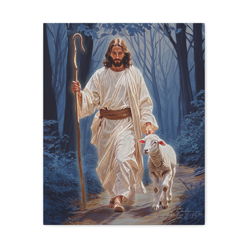 Canvas Wrapped Print of Jesus and the Lost Lamb, Religious Wall Décor, Christian Home Decor, Inspirational Gift for Faith, Easter, Christmas